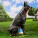 Garden figure "Doberman with the ball" 48cm