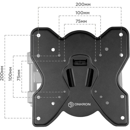 Broat Black 17 "-43" Max.35kg, wall-mounted bracket-3