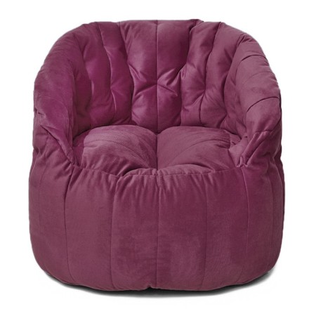 Chelsea chair, size 85x85 cm, velor fabric, pink color