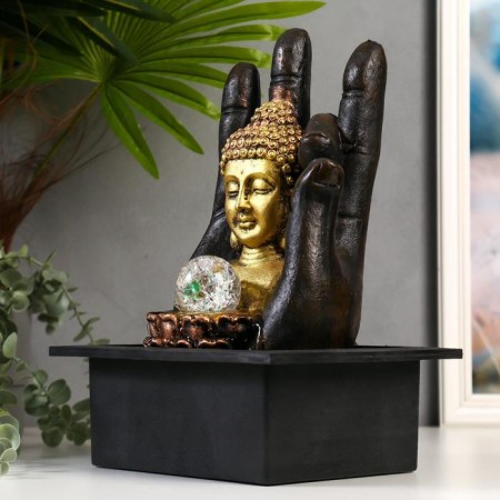 The desktop fountain from the network, backlight "Buddha and hand" 35x20x25 cm-1