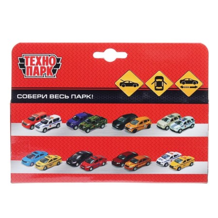 Metal machine Toyota Rav 4, 12 cm, opening doors, inertial, red color-4