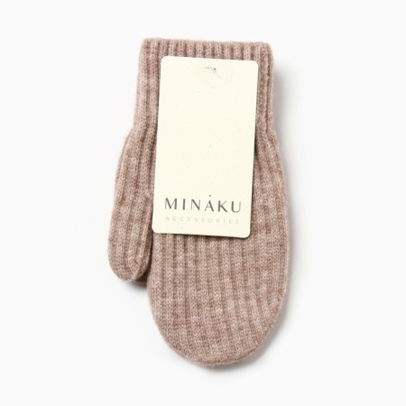 Baby mittens minku, brown color, 18 cm-3