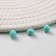 Serving napkin on the table “turquoise”, d = 25 cm, white color