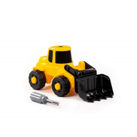 Designer transport "Loader", 20 elements, yellow-black color, in the box-3