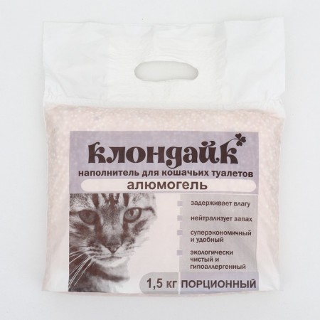 Filler for cat toilets "Klondike" Alumogel 1.5 kg