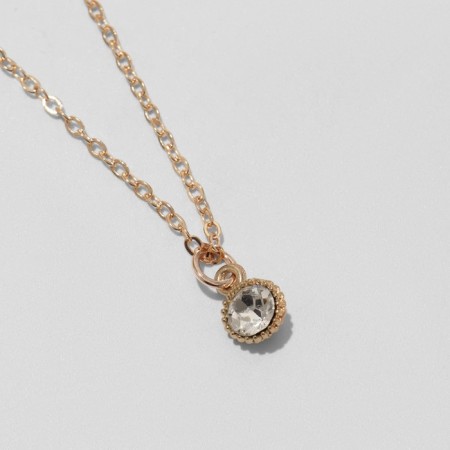Dream pendant beauty in pink, white color in gold, 45 cm