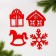 Suspensions wood, 4 pcs, red set