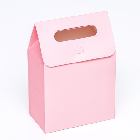 Box package with a handle, pink, 19 x 14 x 8 cm-2