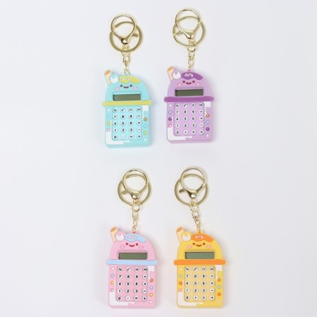 Puzzle-labyrinth "cocktail" with a calculator, on a keychain, color mix-4