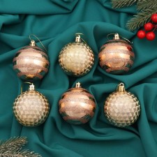 Set of balls plastic D-6 cm, 6 pcs 