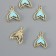 Decor for creativity metal, rhinestones "tail of the mermaid" blue 2.1x1.6 cm