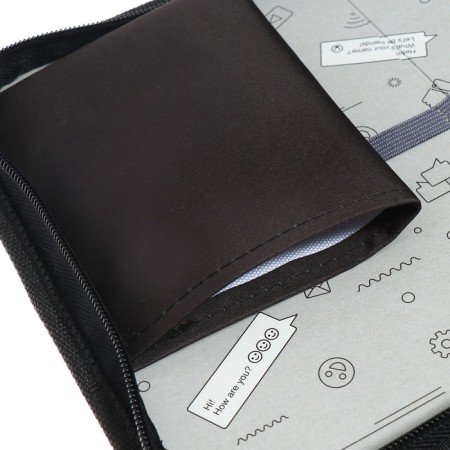 Penal 1 section 140 x 210 x 40 mm, folding pocket and cosmetic bag, fabric, calligrata top content "mask"-8