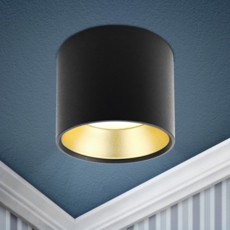 Lamp 1x12W GX53 9.6x9.6x8 cm, black/gold