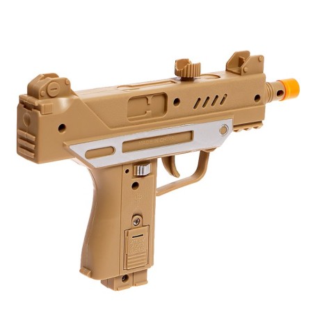 The Uzi automatic machine, light and sound effects, works from batteries, mix-8