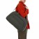 Road bag with lightning, outer pocket, long belt, khaki color