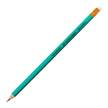 Chernographic pencil (simple) Hb, calligrata, with an eraser, sharpened, plastic, hexagonal, green-1
