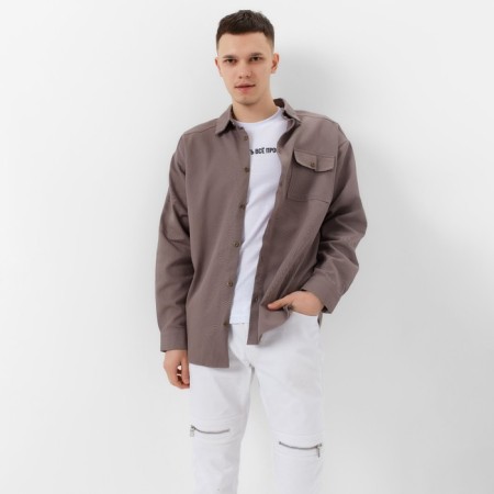 Men's shirt MIST Oversize R.48, Gray-5