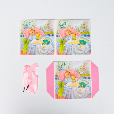 Self -assembly box "Children's" girls 15x15x15 cm-4