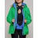 Ski jacket women's winter, size 44, green color