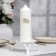 Candle-cylinder Wedding "Engaping Rings", 5x15.5 cm, white, home, handmade