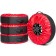 Covers for storing car wheels, 4 pieces, size from 15 "to 20", black/red color, wide, 80303