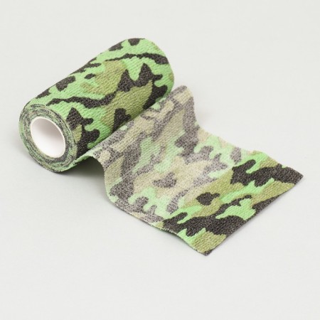 Self -fixing "camouflage", 10 cm, max. Extensibility 4.5 m, green