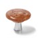 Handle button Cappio PK106, D = 32 mm, plastic, chromium color/tree