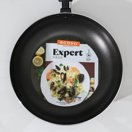 The “Expert” pan, D = 24 cm, plastic handle, anti -stick coating, burgundy color-6