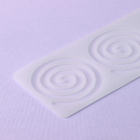 Spiral chocolate form, silicone, 3 cells, 24.5 × 9 × 0.3 cm, color transparent color-1