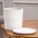 Flower pot "Roll" concrete, white, 4 l