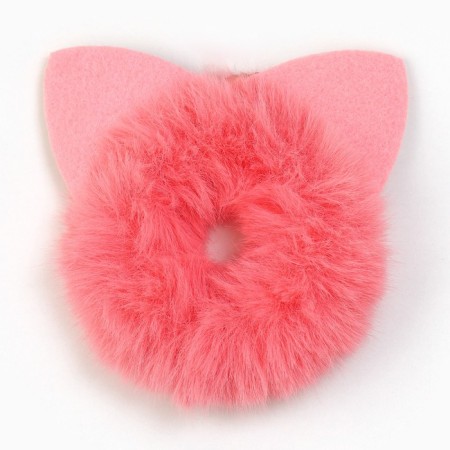 Hair gum fluffy "Kisa" with ears-4