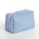 Textura zipper cosmetic bag, blue color