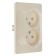Double SE GLOSSA, 16 A, 250 V, built -in, without salary, IP20, beige, GSL000220