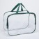 Lightning cosmetic bag, transparent/green color