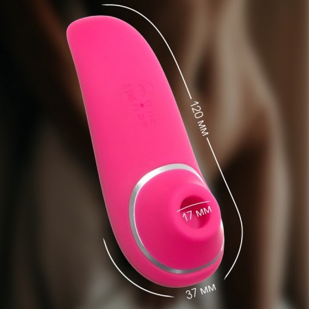 Vacuum-wave clitoris stimulator, 7 modes, USB, IP65, Soft silicone, pink-1