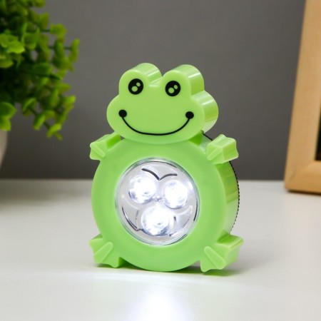 Night Pushlite "Frog" 3XLED 3AAA green 7x2x9cm Risalux-7