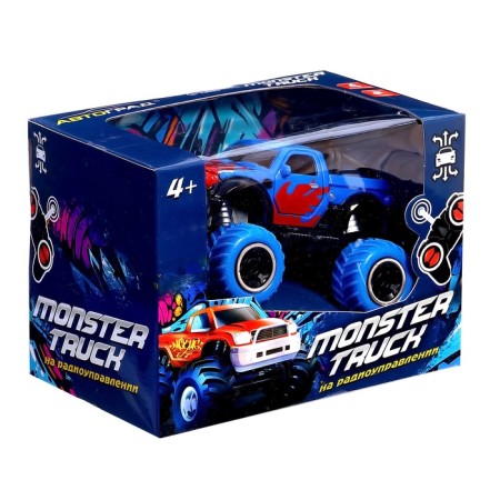 Radio -controlled jeep "graffiti", works on batteries, blue color-7