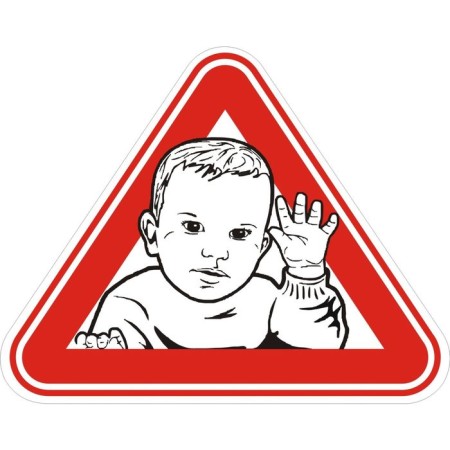 Self -adhesive external "child in the car"-1