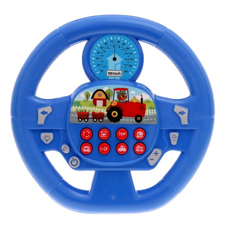 Musical toy "I am a driver", sound effects, works from batteries, blue color-1