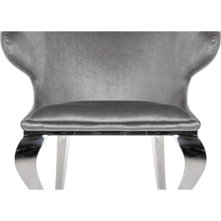 SHEET on the metal frame Erica metal/fabric, chrome/gray 60x57x79 cm-3