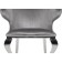SHEET on the metal frame Erica metal/fabric, chrome/gray 60x57x79 cm