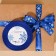 Atlase tape “Happy New Year!”, Blue, 2 cm × 25 yards (22.5 m)