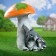 Garden figure "Mushroom Sunsin with hares of beds" 45x34cm