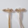 Earrings hanging "grace" flat threads, color gold, 15 cm