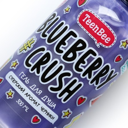 Shower gel, moisturizing, 300 ml, blueberry aroma, teenbee-7