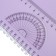 Notebook A5-80 sheets in a cage, on a crest, a plastic cover, a removable ruler of transparent plastic, lavender