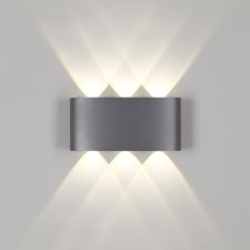 Landscape wall lamp NOVOTECH. Calle, 6W, LED, 90x180x50 mm, dark gray color