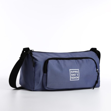 Youth bag with a zipper, blue color-2