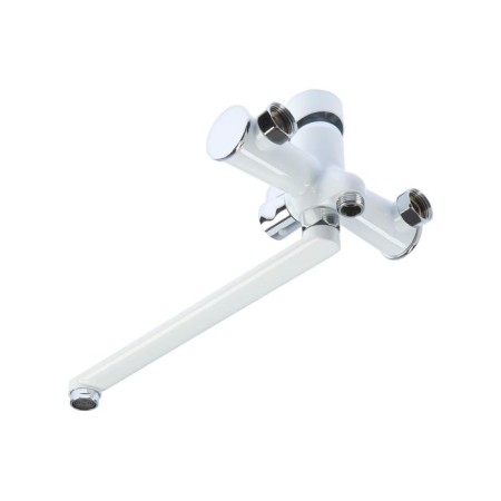 Accoona A71111G bath mixer, silumin, 35mm cartridge, pour 30 cm, white/chrome-1