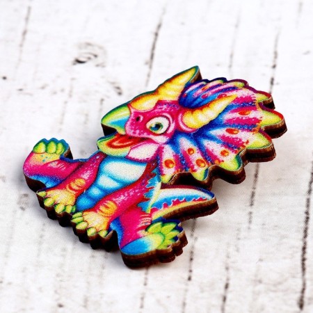 Wooden icon "Triceratops"-2
